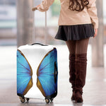 Blue Butterfly Wings Print Luggage Cover