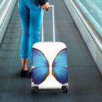 Blue Butterfly Wings Print Luggage Cover
