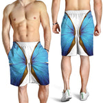 Blue Butterfly Wings Print Men's Shorts