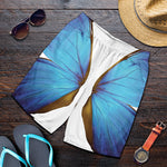 Blue Butterfly Wings Print Men's Shorts