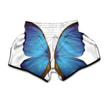 Blue Butterfly Wings Print Muay Thai Boxing Shorts