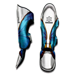 Blue Butterfly Wings Print Muay Thai Shin Guard