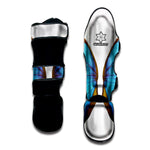 Blue Butterfly Wings Print Muay Thai Shin Guard