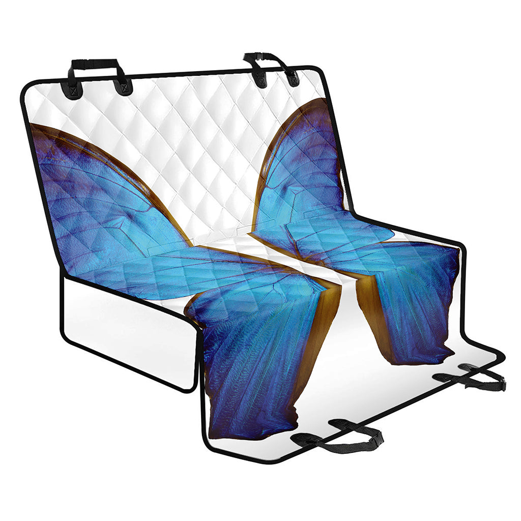Blue Butterfly Wings Print Pet Car Back Seat Cover