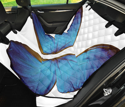 Blue Butterfly Wings Print Pet Car Back Seat Cover