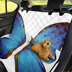 Blue Butterfly Wings Print Pet Car Back Seat Cover