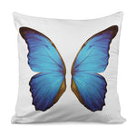 Blue Butterfly Wings Print Pillow Cover