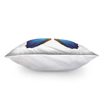 Blue Butterfly Wings Print Pillow Cover