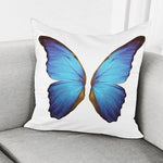 Blue Butterfly Wings Print Pillow Cover