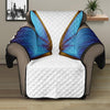 Blue Butterfly Wings Print Recliner Protector