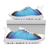 Blue Butterfly Wings Print White Sneakers