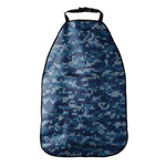 Blue Camouflage Knitted Pattern Print Car Seat Organizers