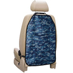 Blue Camouflage Knitted Pattern Print Car Seat Organizers