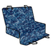 Blue Camouflage Knitted Pattern Print Pet Car Back Seat Cover