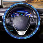 Blue Camouflage Print Car Steering Wheel Cover