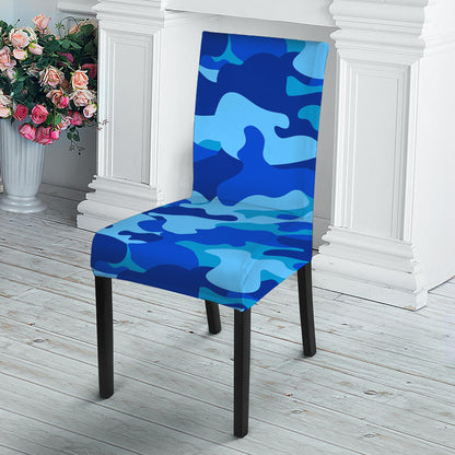 Blue Camouflage Print Dining Chair Slipcover