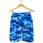 Blue Camouflage Print Men's Shorts