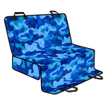 Blue Camouflage Print Pet Car Back Seat Cover