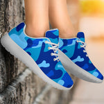 Blue Camouflage Print Sport Shoes GearFrost