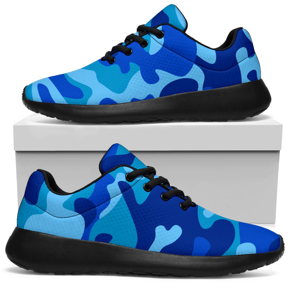 Blue Camouflage Print Sport Shoes GearFrost