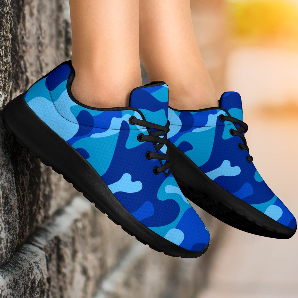 Blue Camouflage Print Sport Shoes GearFrost