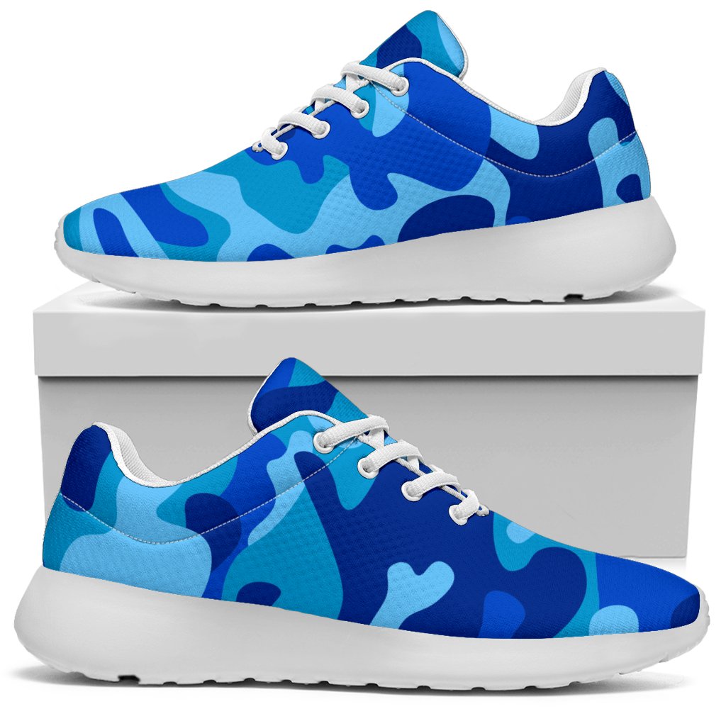 Blue Camouflage Print Sport Shoes GearFrost