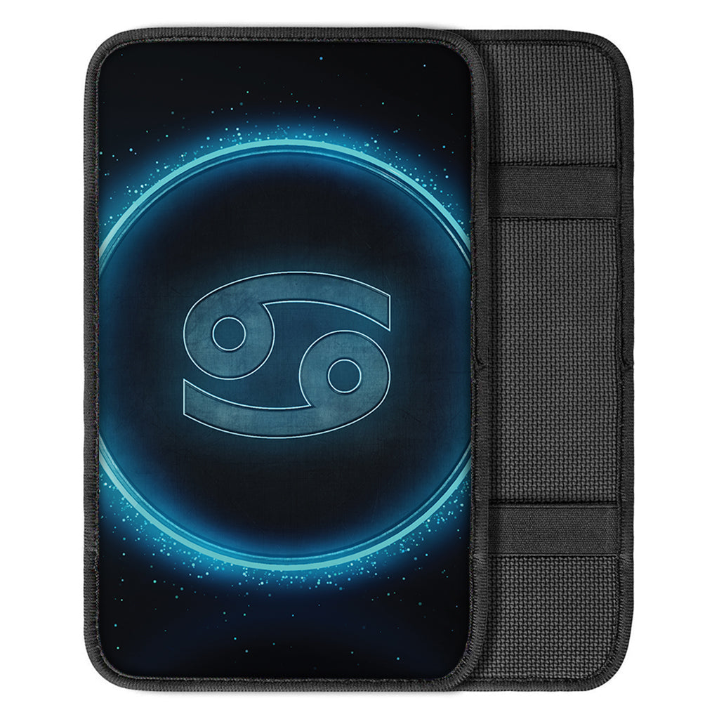 Blue Cancer Zodiac Sign Print Car Center Console Cover