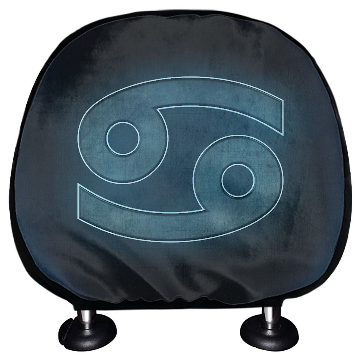 Blue Cancer Zodiac Sign Print Car Headrest Covers
