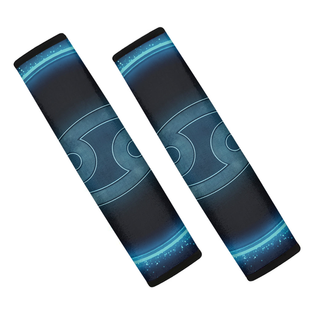 Blue Cancer Zodiac Sign Print Car Seat Belt Covers