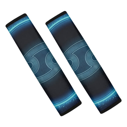 Blue Cancer Zodiac Sign Print Car Seat Belt Covers