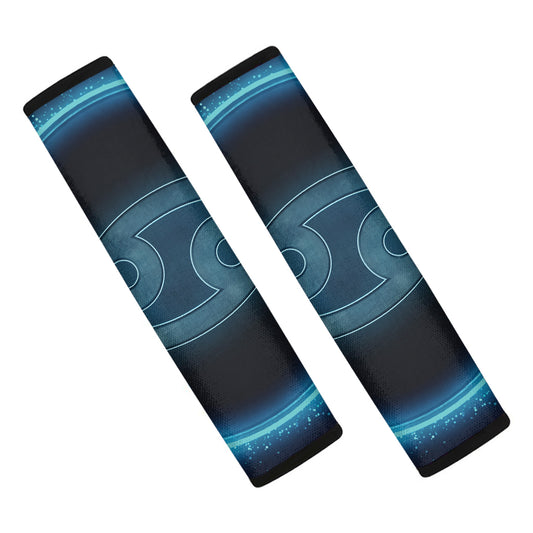 Blue Cancer Zodiac Sign Print Car Seat Belt Covers