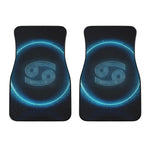 Blue Cancer Zodiac Sign Print Front Car Floor Mats