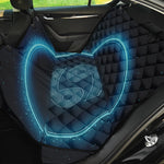 Blue Cancer Zodiac Sign Print Pet Car Back Seat Cover