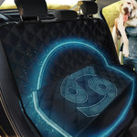 Blue Cancer Zodiac Sign Print Pet Car Back Seat Cover