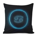 Blue Cancer Zodiac Sign Print Pillow Cover