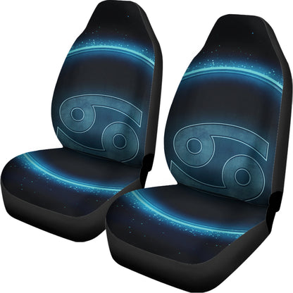 Blue Cancer Zodiac Sign Print Universal Fit Car Seat Covers