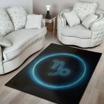 Blue Capricorn Zodiac Sign Print Area Rug