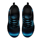 Blue Capricorn Zodiac Sign Print Black Sneakers