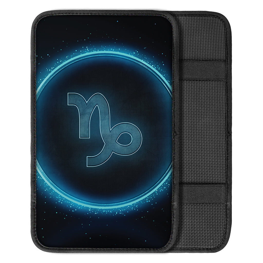 Blue Capricorn Zodiac Sign Print Car Center Console Cover