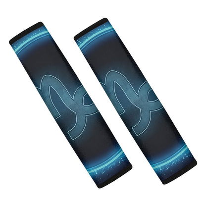 Blue Capricorn Zodiac Sign Print Car Seat Belt Covers