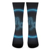 Blue Capricorn Zodiac Sign Print Crew Socks