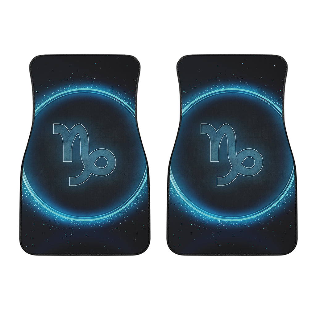 Blue Capricorn Zodiac Sign Print Front Car Floor Mats