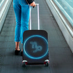 Blue Capricorn Zodiac Sign Print Luggage Cover