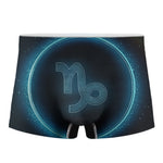 Blue Capricorn Zodiac Sign Print Men's Boxer Briefs