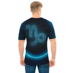 Blue Capricorn Zodiac Sign Print Men's T-Shirt