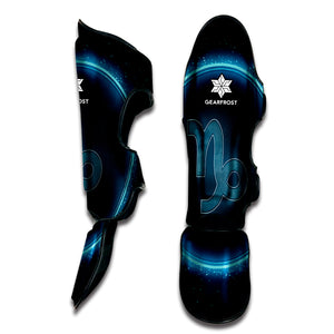 Blue Capricorn Zodiac Sign Print Muay Thai Shin Guard