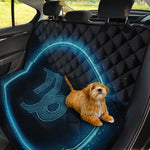 Blue Capricorn Zodiac Sign Print Pet Car Back Seat Cover