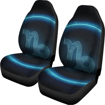 Blue Capricorn Zodiac Sign Print Universal Fit Car Seat Covers