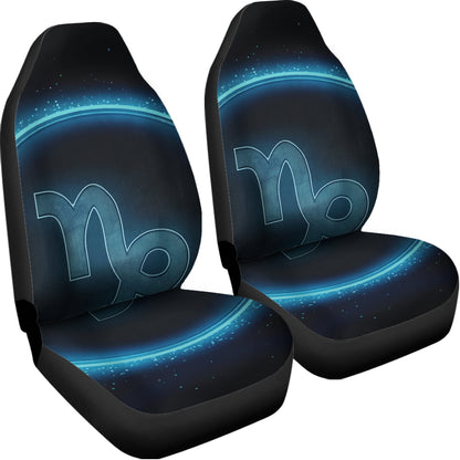 Blue Capricorn Zodiac Sign Print Universal Fit Car Seat Covers