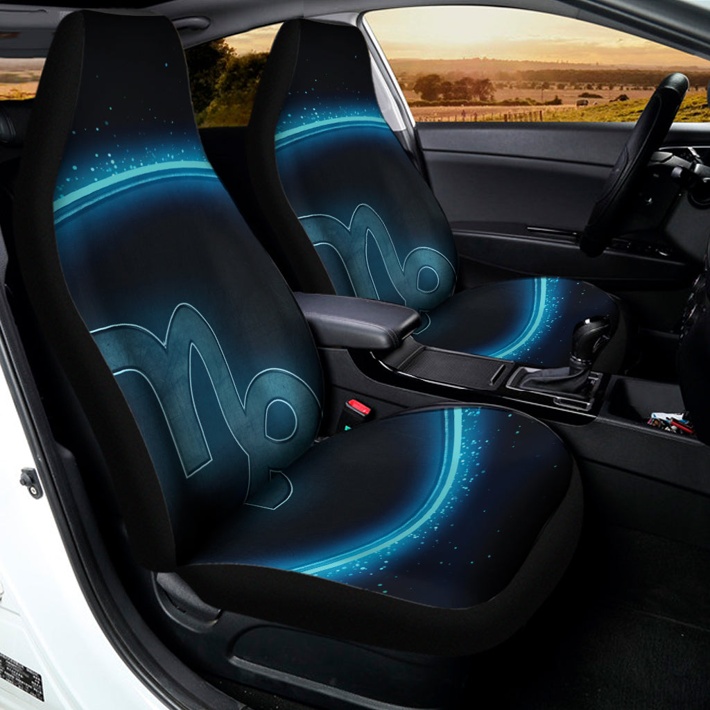 Blue Capricorn Zodiac Sign Print Universal Fit Car Seat Covers